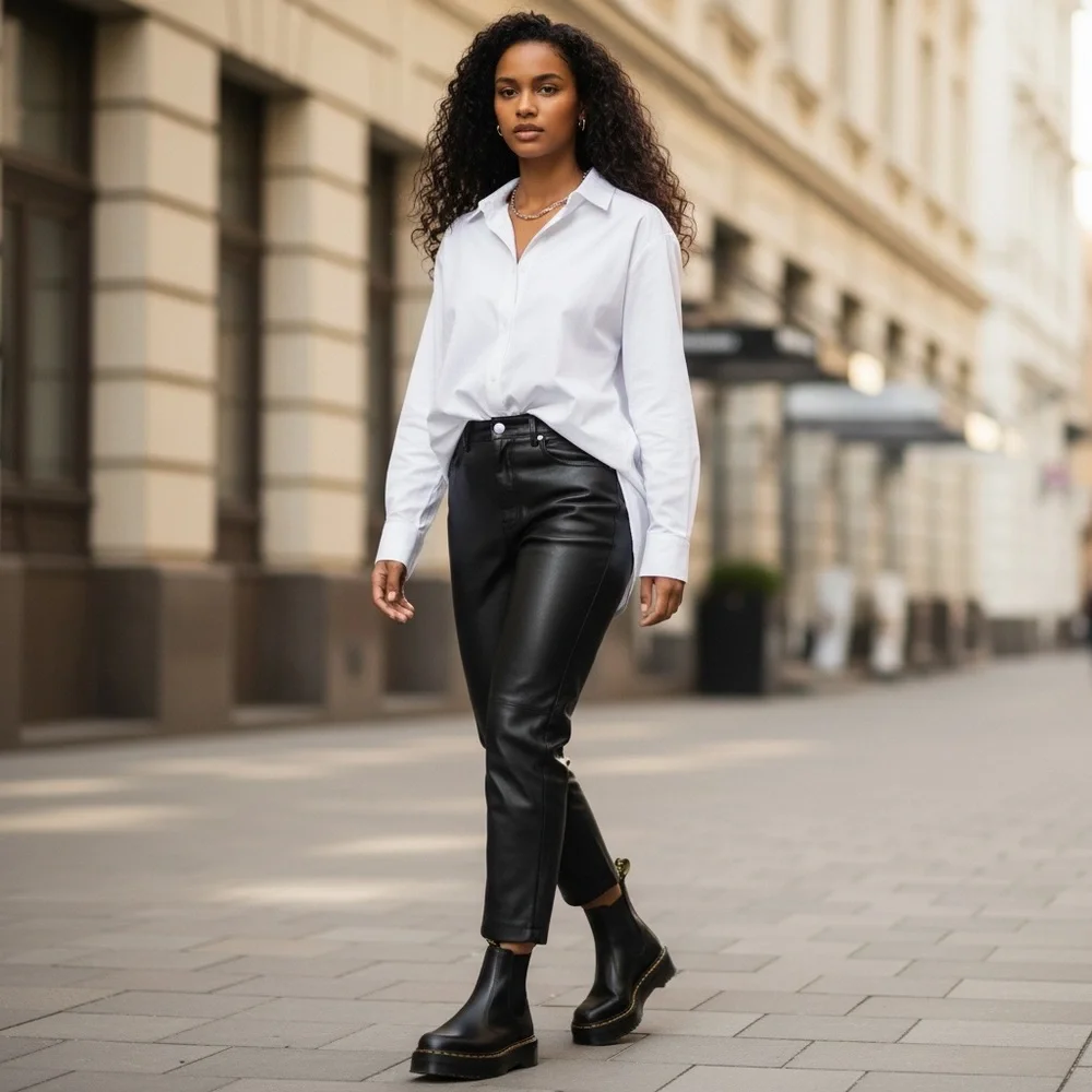 Dr Martens 2976 Quad Platform Chelsea Boots Womens 11 Mens 10 Black Leather New - Picture 12 of 12